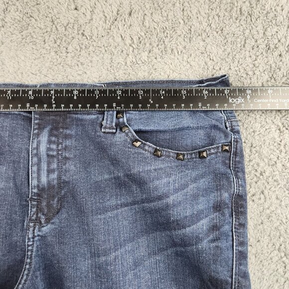 Rock & Republic Bootcut Jeans Women Size 16 Dark Blue Mid Rise Stretch Kassandra - Picture 5 of 11